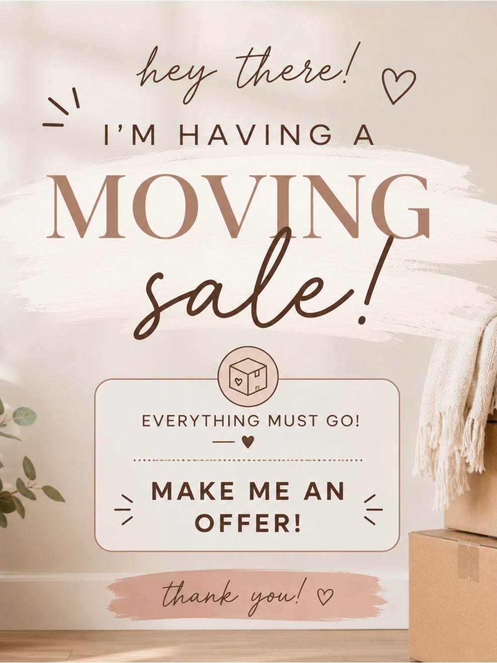 Moving Sale